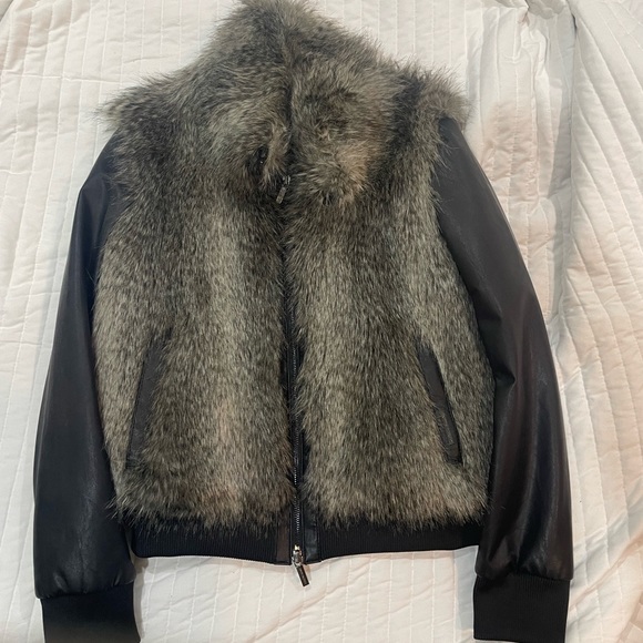 Armani Exchange fur coat - Picture 1 of 3